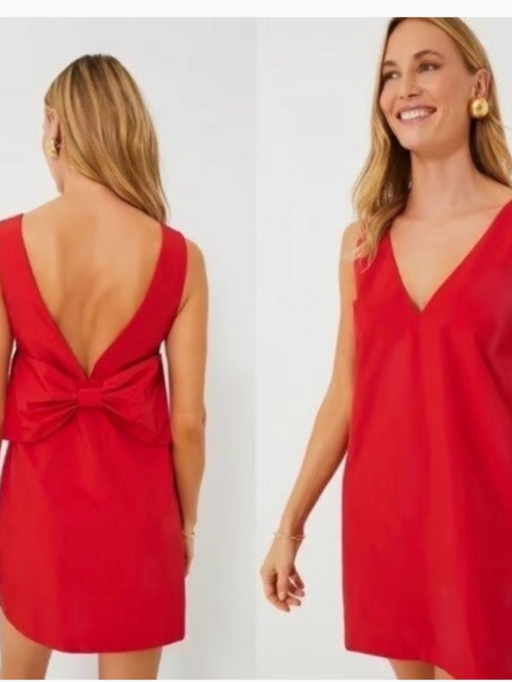 Hyacinth House -Red Bow Bella Mini Dress Medium